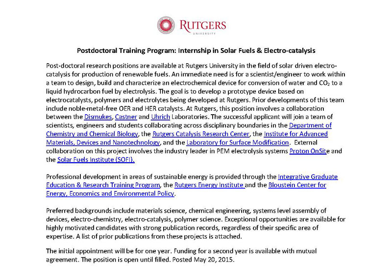 Rutgers Post-doc Position open!